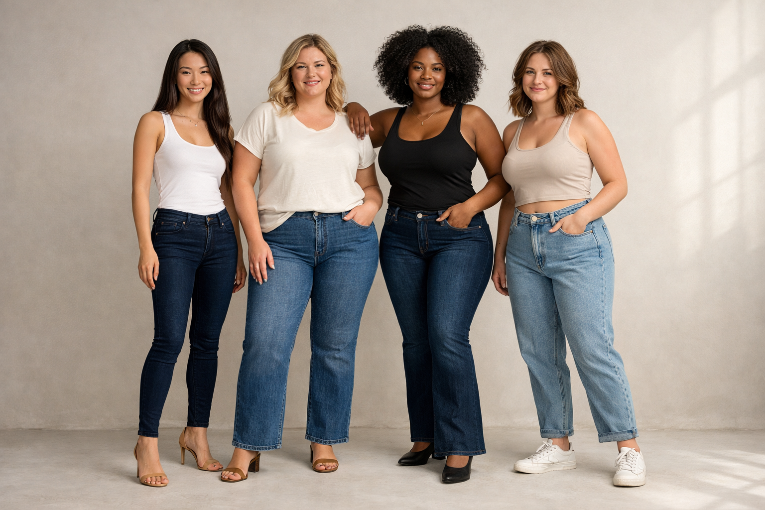 Výběr džínů podle postavy: Jak najít perfektní střih, který vám opravdu sedne